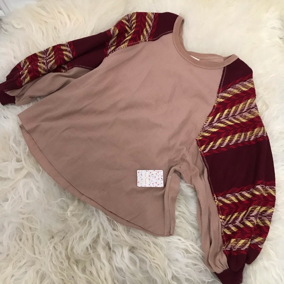 Free People Rainbow Dreams Batwing Sleeve Knit Top - Picture 2 of 6